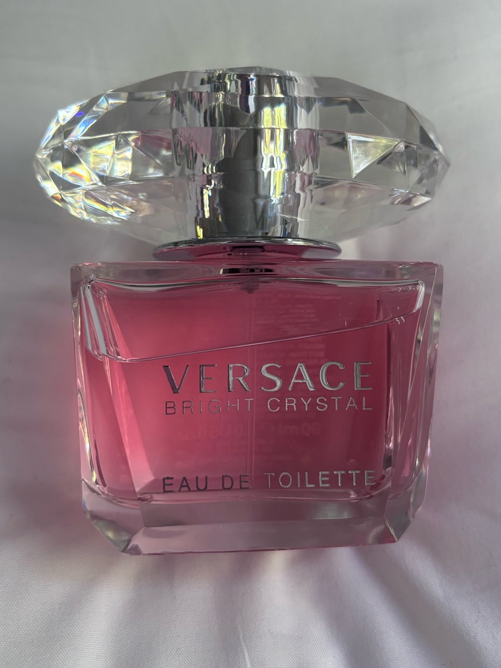 Versace Bright Crystal Pink Glass Bottle, 90ml 3.0oz brand new tester
